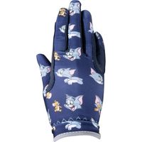 Guanti per equitazione bambini con grip sul palmo modello Tom and Jerry: 12 anni, blu scuro 6900