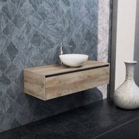 Inda - Mobile bagno 120 cm Rovere naturale con 1 cassetto e
