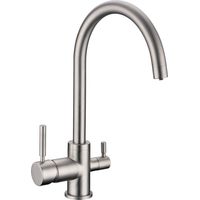 Robinet 3 voies col de cygne - Nickel brossé - Biscayne V2 - Gamme ''PARK''