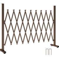 Recinzione per Giardino a Larghezza Regolabile, in Metallo e Alluminio, 250x31x103.5 cm, Marrone
