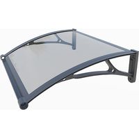 Werka Pro – Marquise aluminium 80 x 150 cm – Panneau polycarbonate anti-UV – Structure rigide – Installation facile avec profilés en U - PRO 80 X