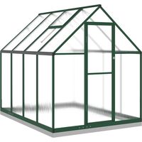 Serra tenda riparo piante fiori ortaggi con telaio di base 224 x 169 x 202 cm alluminio verde 020044499