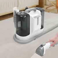 Tragbarer Nass-Trockensauger, Polsterreinigungssauger mit 6 unterschiedlich geformten Reinigungsköpfen, Waschsauger Teppichreiniger für Sofas, Teppiche, Betten