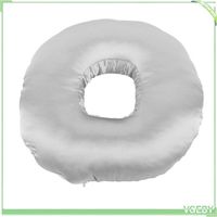 Oreiller avec trou d'oreille - FAFEICY - Gris argenté - Satin soyeux - Hypoallergénique - 28x8 cm
