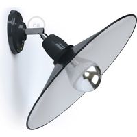 Fermaluce 90° con paralume Swing, lampada orientabile da parete o soffitto in porcellana
