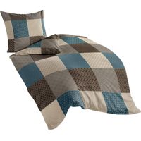 Biancheria da letto Bierbaum 6277, castoro pregiato, Made in Germany, moka 04, 155x220 + 80x80 cm, dimensioni comfort