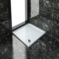 ELEGANT 800 x 800 x 40 mm Square Tray + Waste Trap