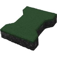 Gummiziegel - 43 mm - H-Form - Grün - Rutschfester Fallschutz-Bodenbelag für Sport-, Spielplatz & Stall