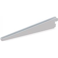 Console U double entraxe 32mm blanche 370mm – Acier laqué – Capacité de charge 55 kg – Fixation stable pour étagères lourdes – Strauss Vonderweidt