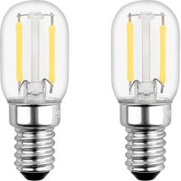 T22 LED Bulb, E14 2W LED Bulb Equivalent 15W E14 Incandescent, Warm White 2700K, Small LED for Fridge/Salt Lamp/Children's Night Light, Pack of 2