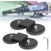 2 pezzi Supporto magnetico gommato Ø88mm per barra luminosa a LED universale per tetto, base con forte ventosa magnetica per tetto, cofano, parte N