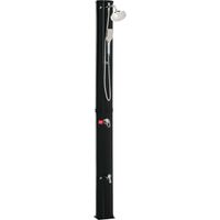 Douche solaire extérieure 35 L avec 2 pommeaux, robinet et eau chaude 0-55 °C pour jardin 17,5 x 14,5 x 216 cm Noir