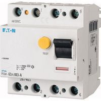 Interrupteur différentiel Eaton Eaton Moeller, 4 Pôles, 40A, 30mA, Type A ( Prix pour 1 )