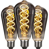 Ampoule LED E27 Vintage, Économie d'énergie, de Style Industriel, Ampoule E27 Lampe Décorative Rétro Antique, 4W pour Chambre Restaurant Café Bar Bistro, Filament Jaune, 3 Pièces