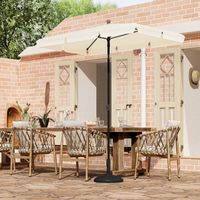 WOLTU 200x120cm Sonnenschirm Marktschirm Terrassenschirm Strandschirm, höhenverstellbar, 45° knickbar, UV-beständig, wasserdicht, Sonnenschutz, Gartenschirm für Balkon Terrasse Garten, Beige