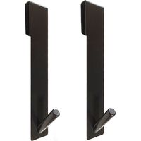 Duschwandhaken, 2er-Set Edelstahl-Duschhaken, Duschabtrennung aus Glas, schwarze Hänge-Duschhaken, Glaswandhaken mit Polsterung zum Schutz von Badetüchern