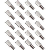 20Pcs Taquet Etagere, Support d'Étagère Étagère Broches Cheville Etagere Supports de Plaque en Métal Nickelé pour Armoire Bureau Accessoires - 5mm19mm