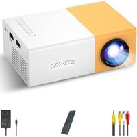 Mini Projecteur Portable pour Dessin Animé, Petit videoprojecteur Cadeau pour Enfants, VidéoProjecteur de Film en Plein Air, Rétroprojecteur à LED pour Home Cinéma (Projecteur YG300Pro)