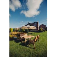 Valley 4 Seat Set 2X2B Table - Timber - L220 x W180 x H95 cm - Garden Furniture - Minimal Assembly Required