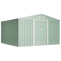 Caseta de metal Wasabi Light Green XL 10.2 m2 - Garantia 10 años - 324 x 322 x 205cm. Cobertizo de jardín