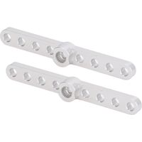 Ensemble de 2 bras de servo en alliage d'aluminium, bras de direction à bascule à 25 dents et accessoires de connexion