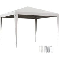 Gazebo da Giardino 3x3 m Portatile con Copertura Anti UV, Bianco