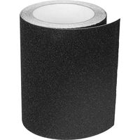 Tira adhesiva antideslizante para escaleras, resistente a la fricción, abrasiva para seguridad, escalera de tijera, uso interior y exterior, alta tracción, 15 cm x 5 m, color negro