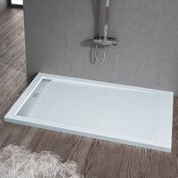 Plato de ducha resina ELITE ceniza 80x200cm rejilla acero inox.
