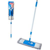 Mopa Microfibra Con Mango Telescópico Ajustable 70-120 Cm - LIMPIEZA EFICAZ Y CÓMODA
