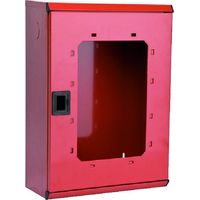 Cassetta da esterno/interno a parete “Linea Electa" in acciaio al carbonio verniciato in poliestere rosso RAL 3000. Dim. mm H 550 x 390 x 180 - Senza lastra 0154.036