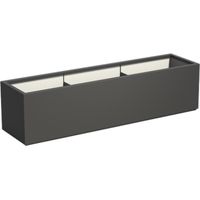 Adezz Pflanzgefäß Carrez mit Boden Fiberglas Pflanzkübel Blumenkübel schwarz