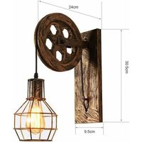 Applique murale Applique Vintage Industrielle Bronze 15x19cm