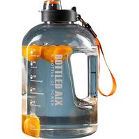 Garrafa de água portátil, 2200ml / Ideal para desporto e campismo - Laranja.