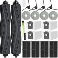 L10s Ultra Gen 3 Accessoires pour Dreame L40 Ultra / X40 Ultra Complete/Mova P50 Pro Ultra / X40 Ultra Pièces de Rechange 4 Sacs à Poussière 2 Brosse Principale 4 Chiffons 4 Filtres 4 Brosse Latérale