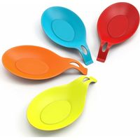 royaluxe - Repose-cuillère de cuisine en silicone 4 pièces, repose-cuillère en silicone, ensemble de repose-cuillère de cuisine en silicone,