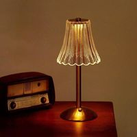 Lampe de table LED sans fil, lampe de table à piles, lampe de table LED à intensité variable, lampe de chevet, lampe de bureau, lampe de table pour salon, chambre, 3 couleurs