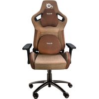 Taliusraptor Gaming Stuhl schwarz/braun 4d, Frosch, Metallfußkreuz, Nylonrollen, bis 170kg