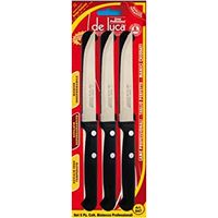 Set coltelli da bistecca con lama in acciaio inox temperata 11 cm 6 pezzi manico polipropilene lavabili in lavastoviglie