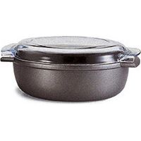 Piatto da arrosto ovale con coperchio, dimensioni 36x24 cm, Saporella Risoli