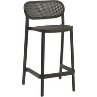 Tabourets - 4 chaises design - Noir - Empilables - Confortables pour cuisine et terrasse