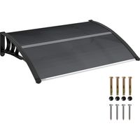 Tettoia in Policarbonato Anti-UV da Esterno per Porte e Finestre da 100x80 cm