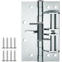 Spring-Loaded Hold-Open Hinge Closer, Heavy-Duty Spring Door Hinge, Automatic Self-Closing Door Hinge, 90-Degree Hold-Open Door Stop