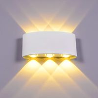 Wandlampe LED Innen Modern Wandleuchte Einstellbarer Lichtstrahl für Wohnzimmer Schlafzimmer Flur -6W Warmweiß (Weiß)