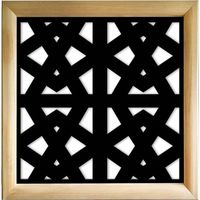 RAILING - Modules décoratifs en bois et PVC - Couleur : noir - Dimension : 98x98 cm