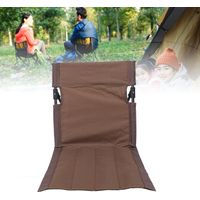 Chaise de Camping Pliable Chaise Lounge Confortable Chaise Légère Unique avec Soutien Dos pour Camping Pêche Outdoor Marron
