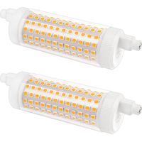 Ampoule R7S LED 118mm 20W Dimmable Blanc Chaud 3000K, 2500lm, Équivalent à Lampe Crayon Halogène J118 R7S 150W-200W, AC 220V, R7S 118mm LED Dimmable pour Studio/Salon, lot de 2