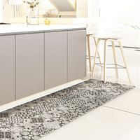 passatoia in vinile "runner" fantasia "piastrelle grigie", 180x50 cm
