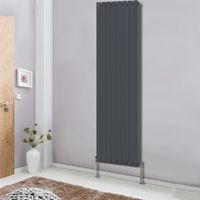 Designer Anthracite 1800x544 Radiator Vertical Column Bathroom Central Heating Single Flat Panel Rads