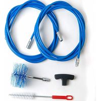 MBM – Kit ramonage cheminée 6 m – Conduits à pellets DN 80 – Brosse articulée professionnelle – Rallonges flexibles en acier