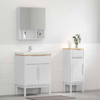 vidaXL Ensemble de mobilier de salle de bain FLORO 2 pcs Blanc